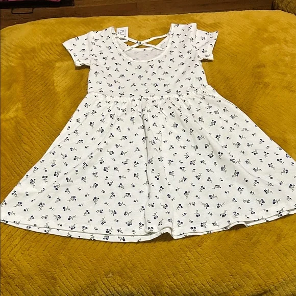 The Children's Place White Dress with Navy Floral Print - Picture 5 of 5